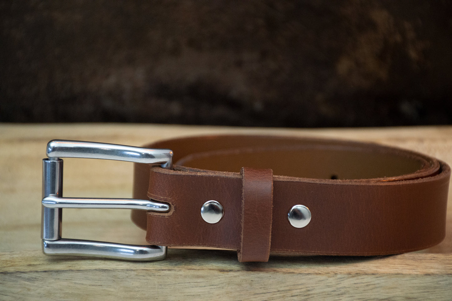 "Wayfinder" Chestnut Leather Belt